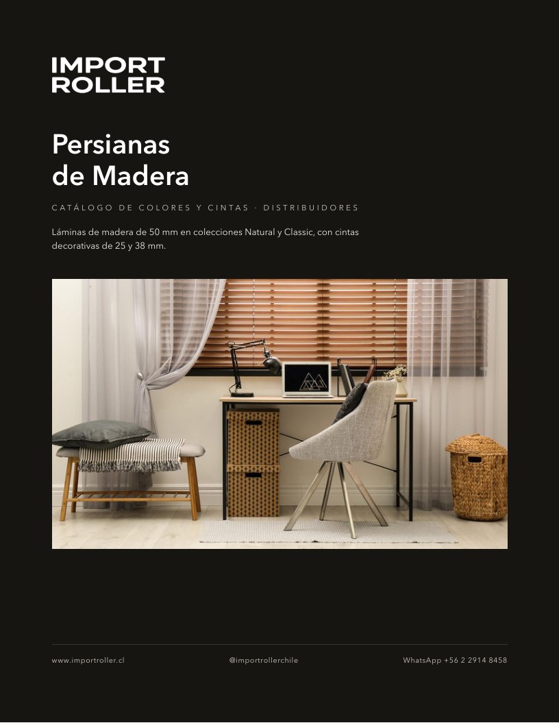 Catálogo de Persianas de Madera 2026